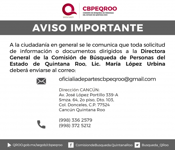 AVISOS unidad-DIRECTORA GENERAL-COMISIÓN BÚSQUEDA