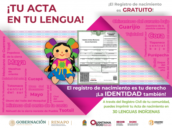 Cartel Lengua Indígena
