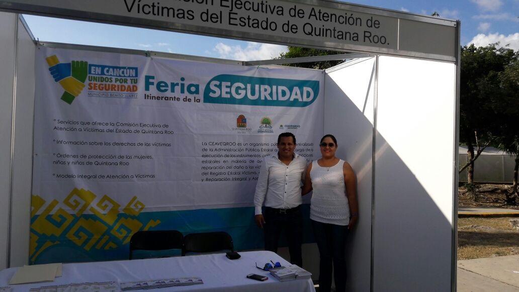 La CEAVEQROO participa en la Feria de Seguridad Itinerante en la ciudad de Cancún