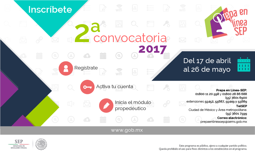 Abrió Prepa en Línea-SEP la Segunda Convocatoria 2017