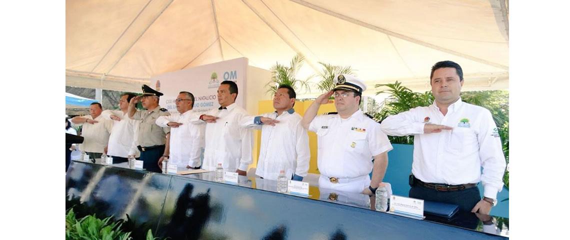 En representación de Carlos Joaquín encabezamos la ceremonia por el Natalicio de Javier Rojo Gómez, gobernador del territorio de Quintana Roo...