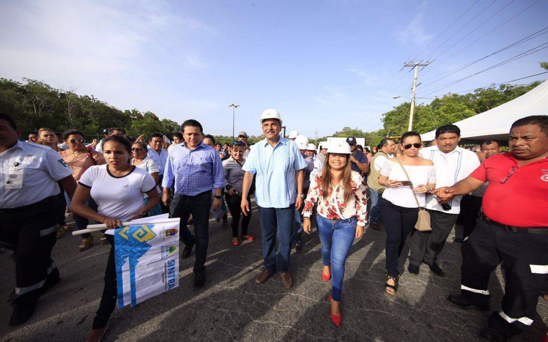 Por más y mejores vialidades la Sintra da banderazo de inicio en obra de rehabilitación de calles en Tulum