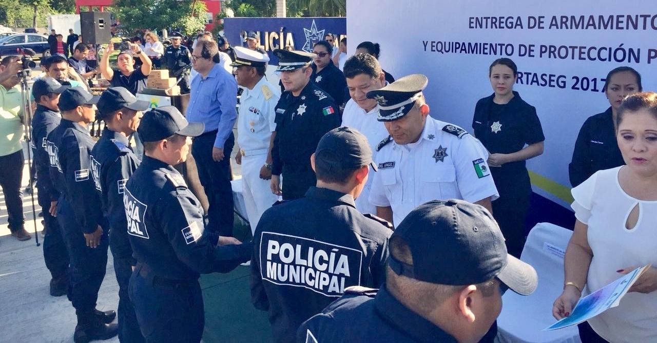 ARMAMENTO Y EQUIPO PARA REFORZAR SEGURIDAD EN EL SUR DE QUINTANA