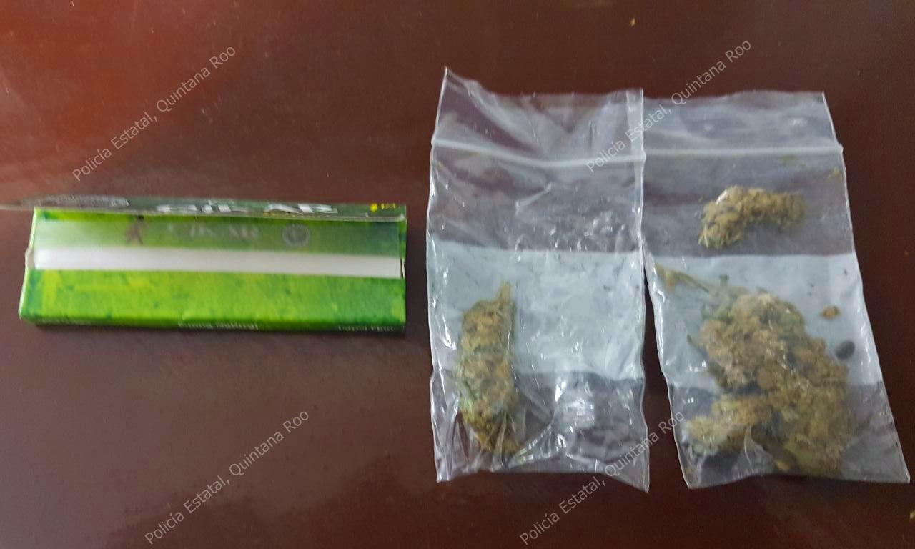 POLICÍA ESTATAL DETUVO A DOS INDIVIDUOS CON PRESUNTA DROGA