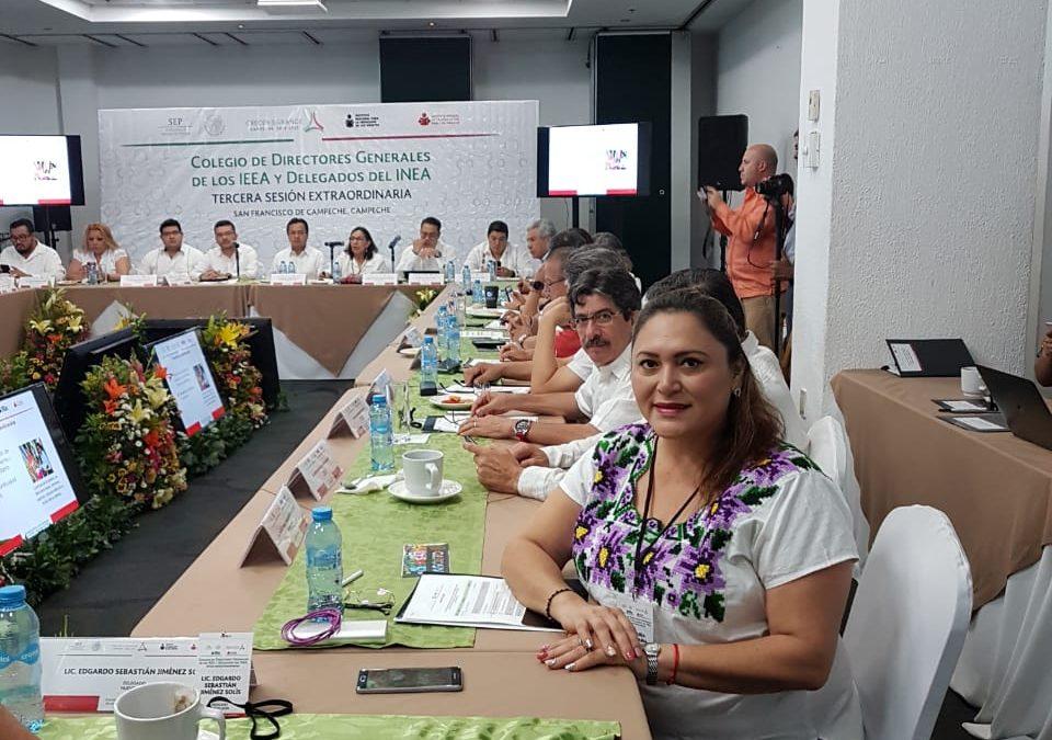 Participa Quintana Roo en la Tercera Sesión Extraordinaria del Colegio de Directores Generales del IEEA y Delegados del INEA