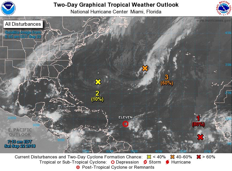 depresión tropical número 11