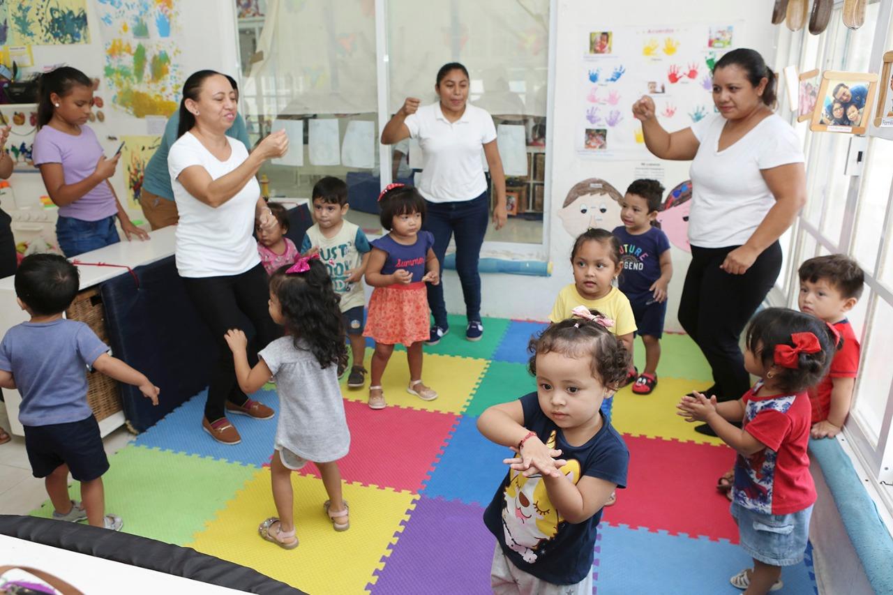 Presentan avances pedagógicos de las niñas y niños que asisten al CIPI “Moots Ya'axché” 