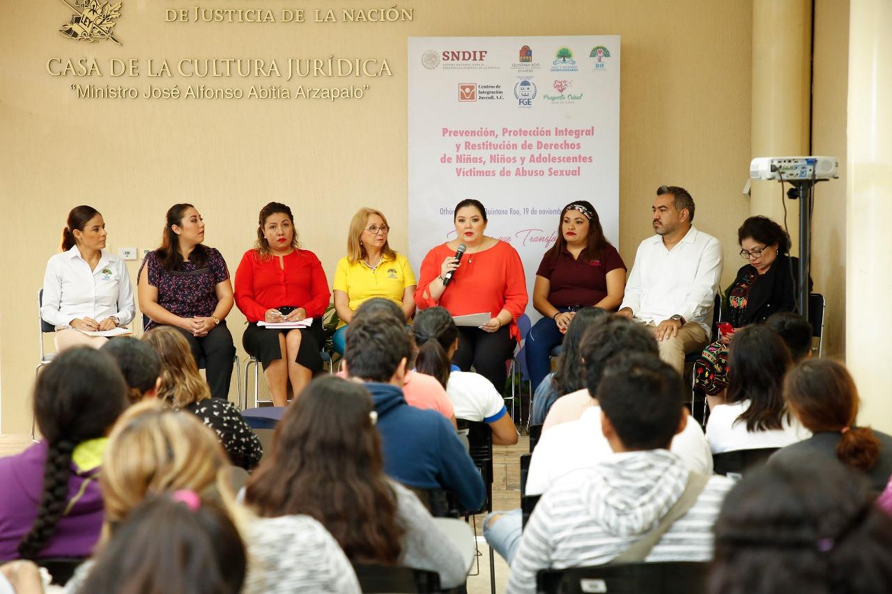 Realiza DIF Quintana Roo el Foro “Prevención, protección integral y restitución de derechos de niñas, niños y adolescentes víctimas de abuso sexual”