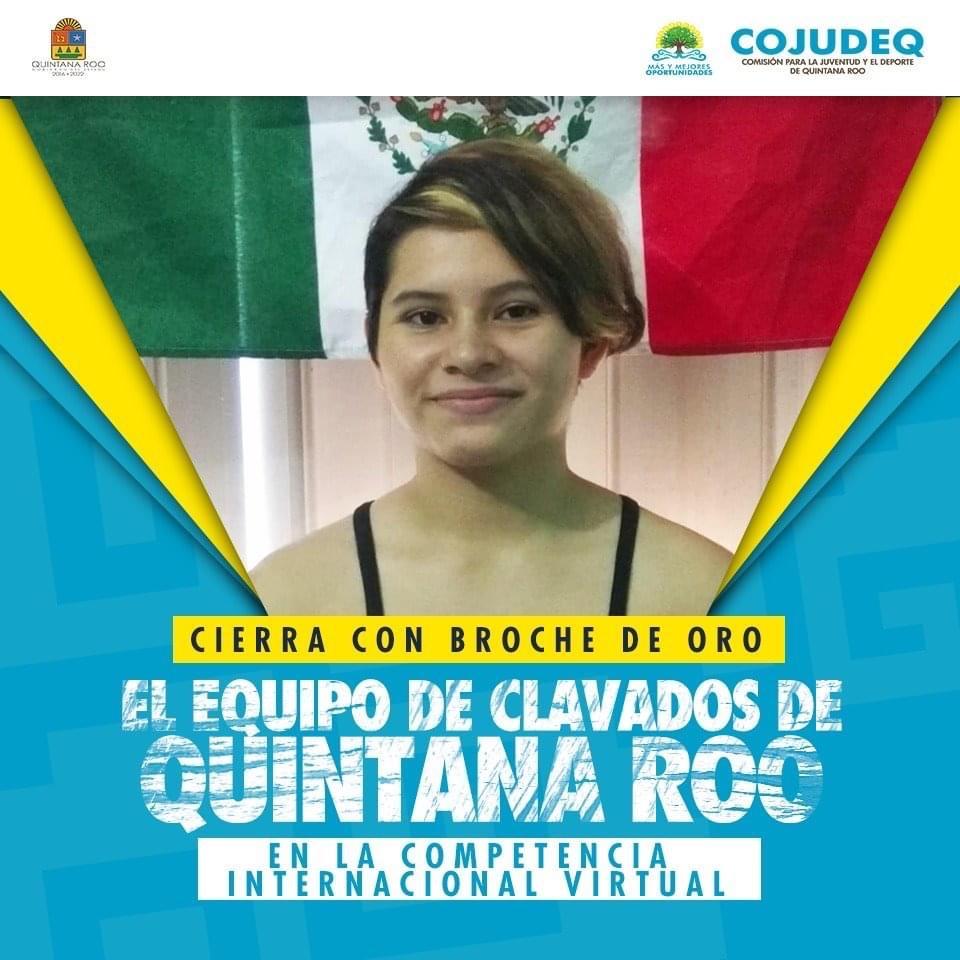 Cierra con broche de oro el equipo de clavados de Quintana Roo en la competencia internacional virtual