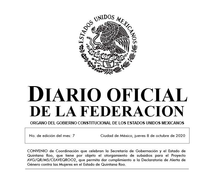 Actuación interinstitucional para dar cumplimiento a la AVGM