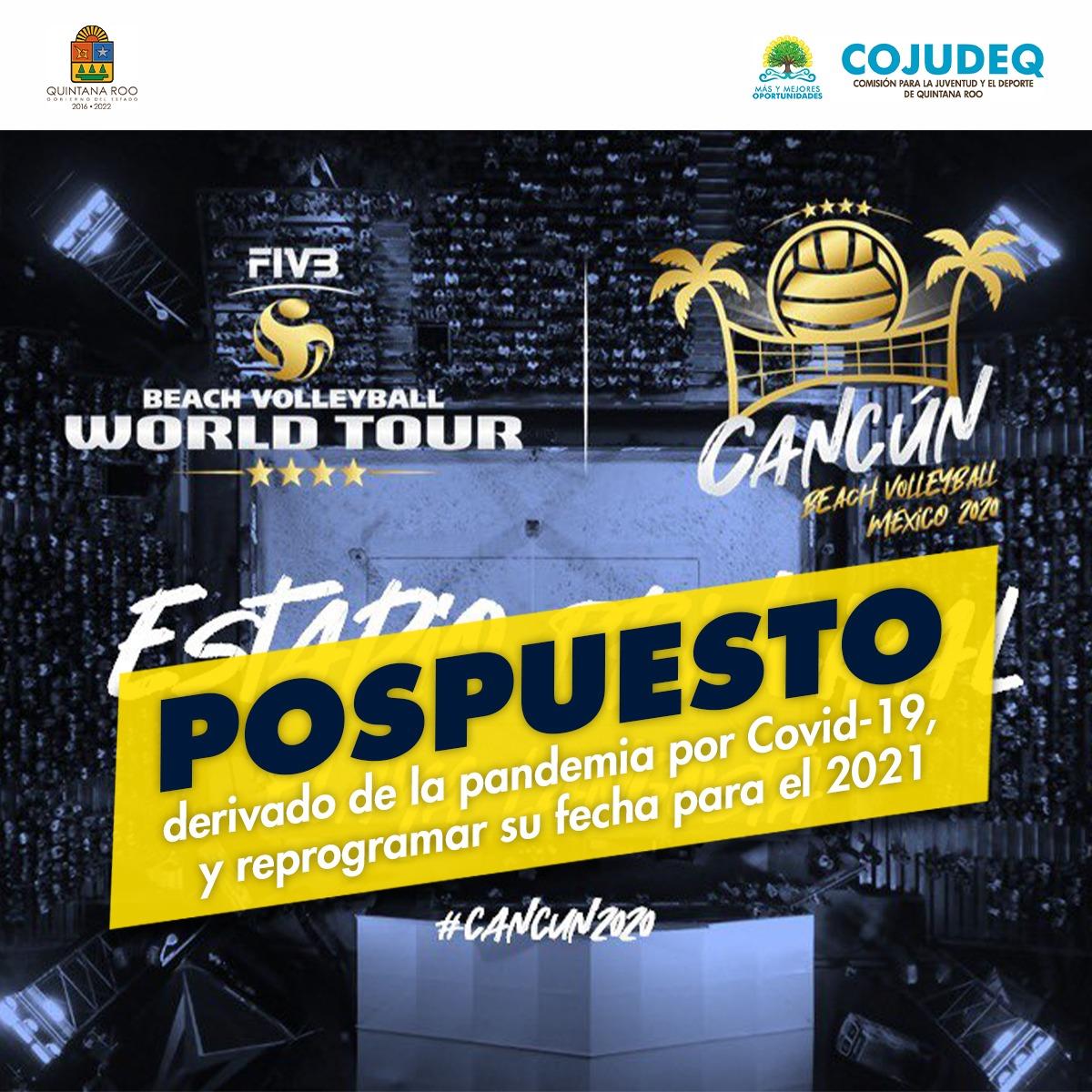 Hasta el 2021 se pospone el FIVB Beach Volleyball World Tour 4 Stars con sede en Cancún