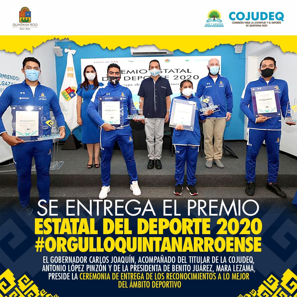 Se entrega el Premio Estatal del Deporte 2020 #OrgulloQuintanarroense