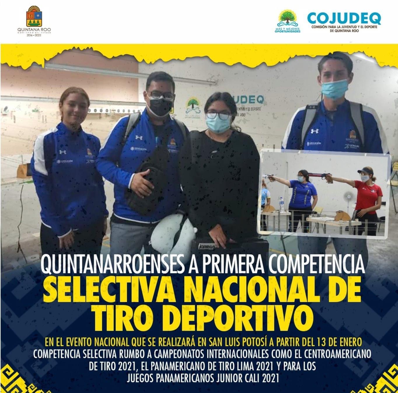 Quintanarroenses a primera competencia selectiva nacional de Tiro Deportivo