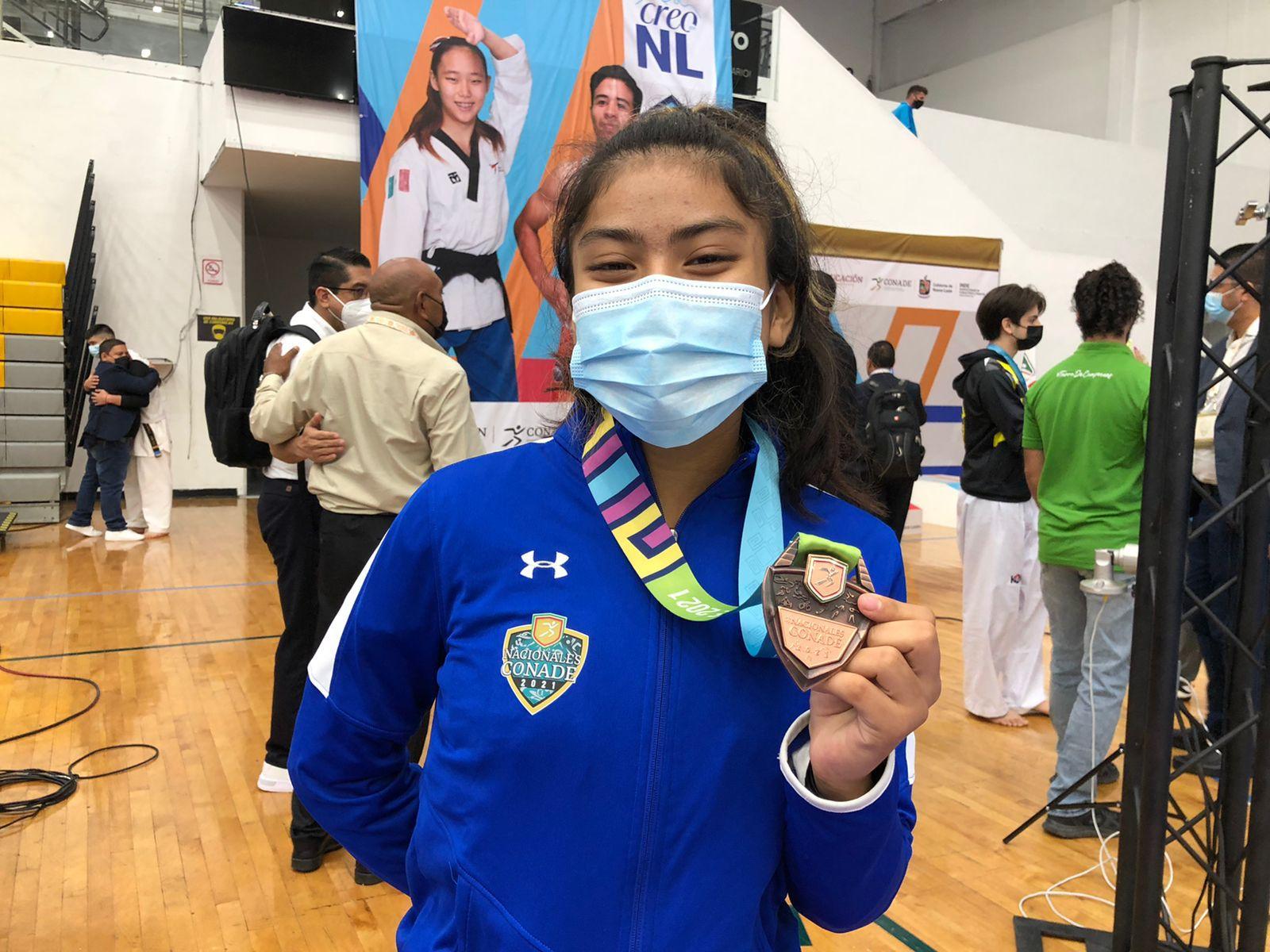 Suma Grecia Naomi Sánchez medalla de bronce para el Taekwondo de Quintana Roo